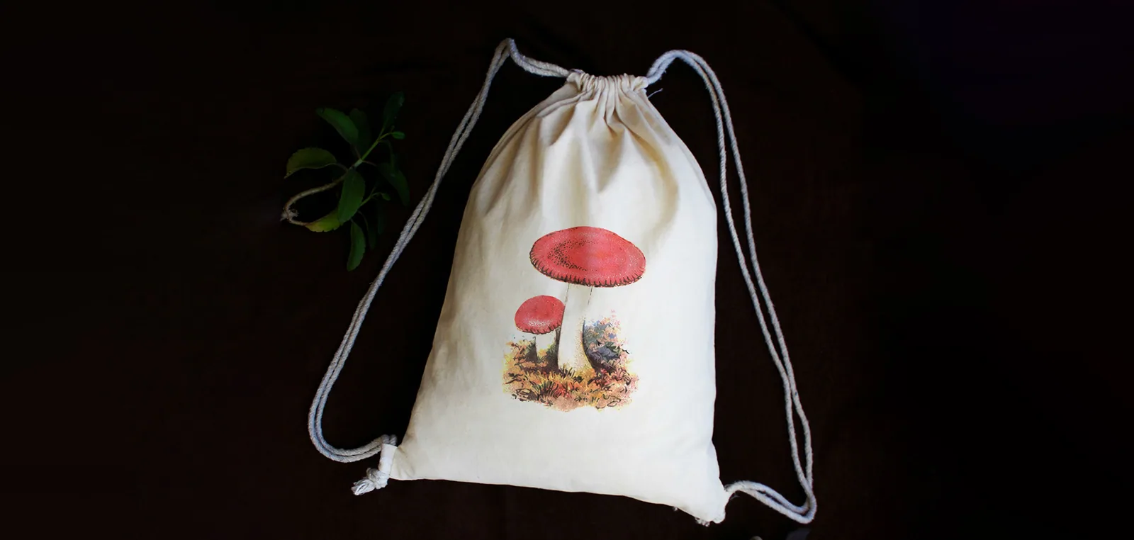 Mochila de cordones de algodón personalizada