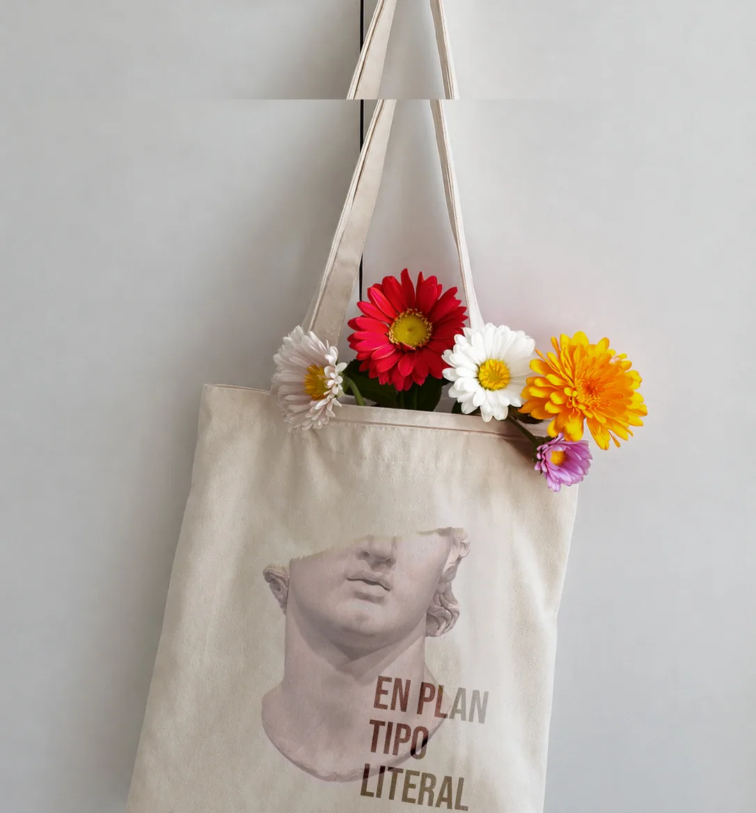 Bolsa tote de algodón natural personalizada
