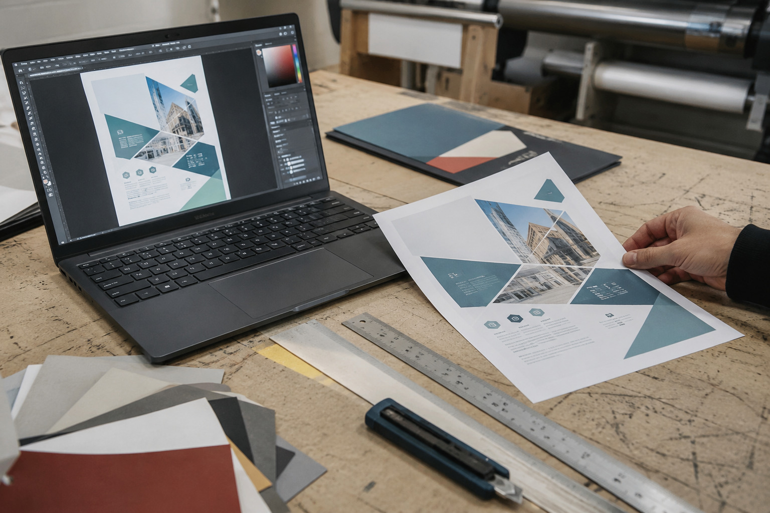 Diseño de Canva convertido en impresión real
