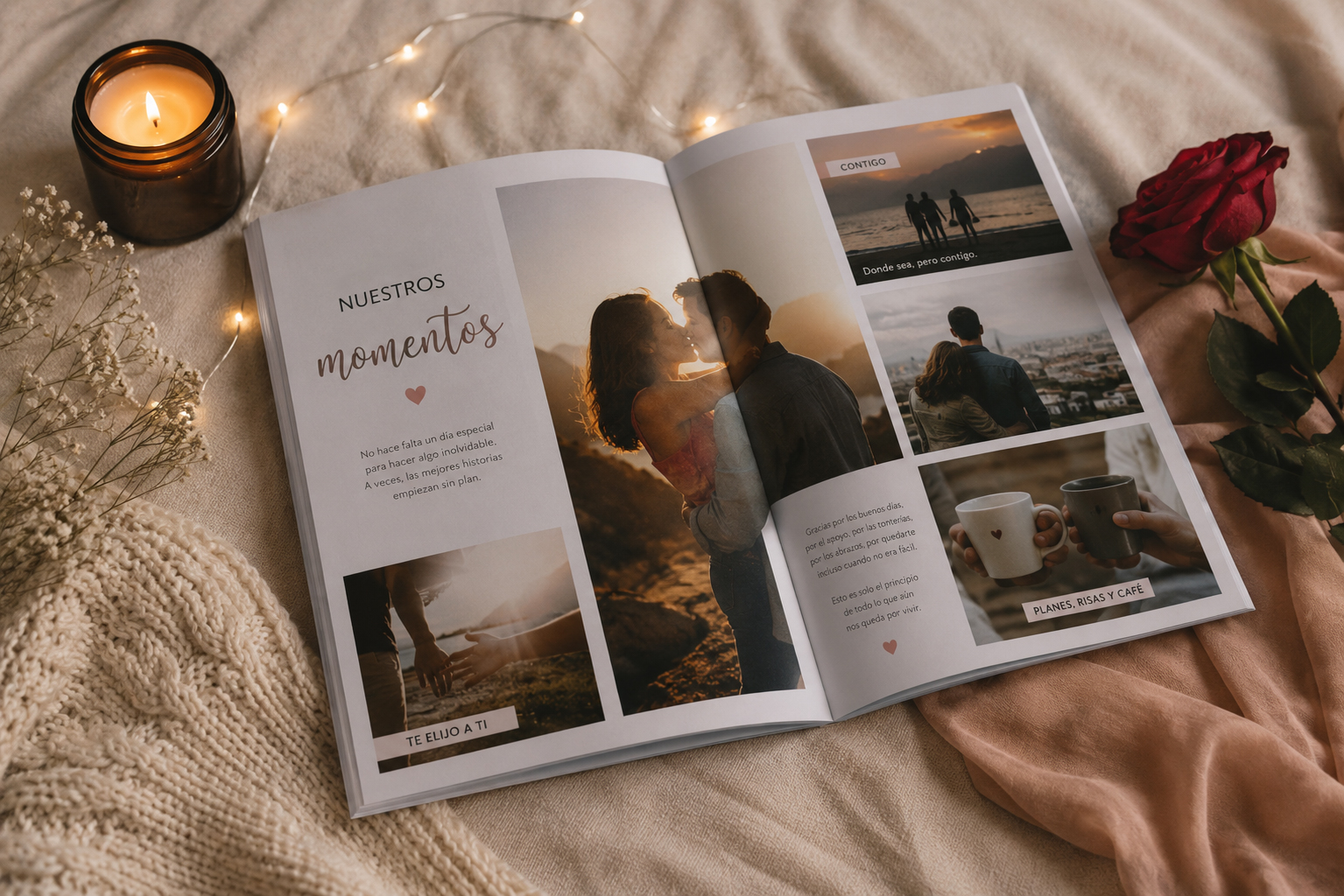 Revista impresa y grapada para regalo