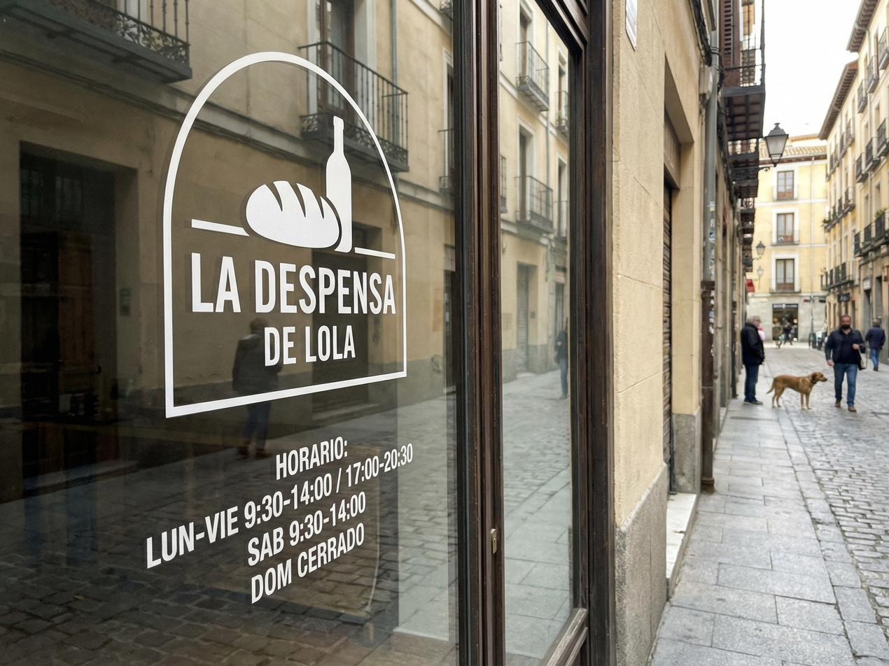 Vinilo de rotulación aplicado en un escaparate