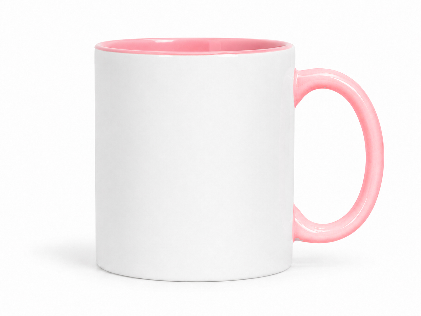 Taza con interior y asa de color
