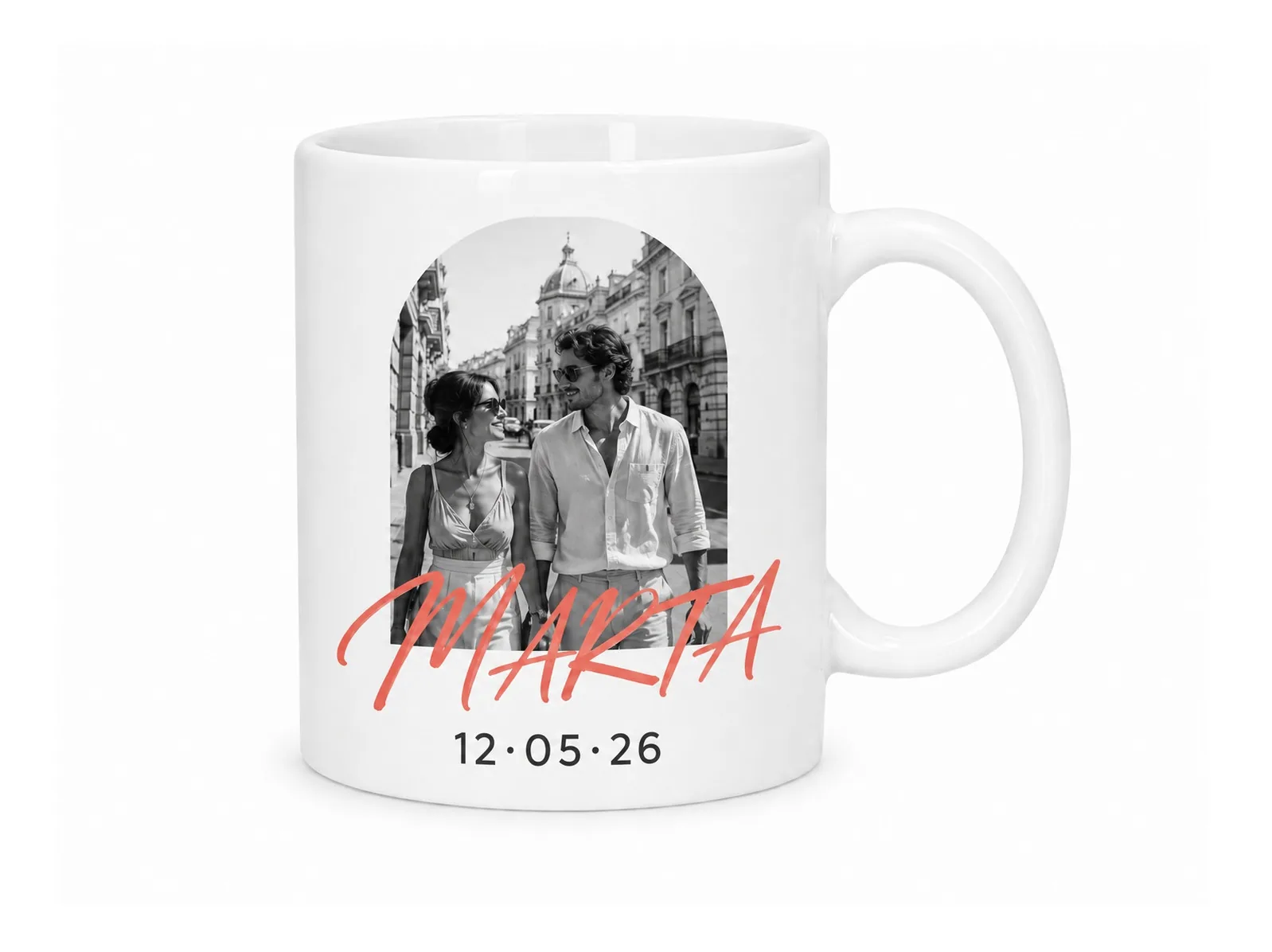 Taza personalizada con una fotografía impresa